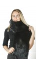 Black mink fur scarf-stole